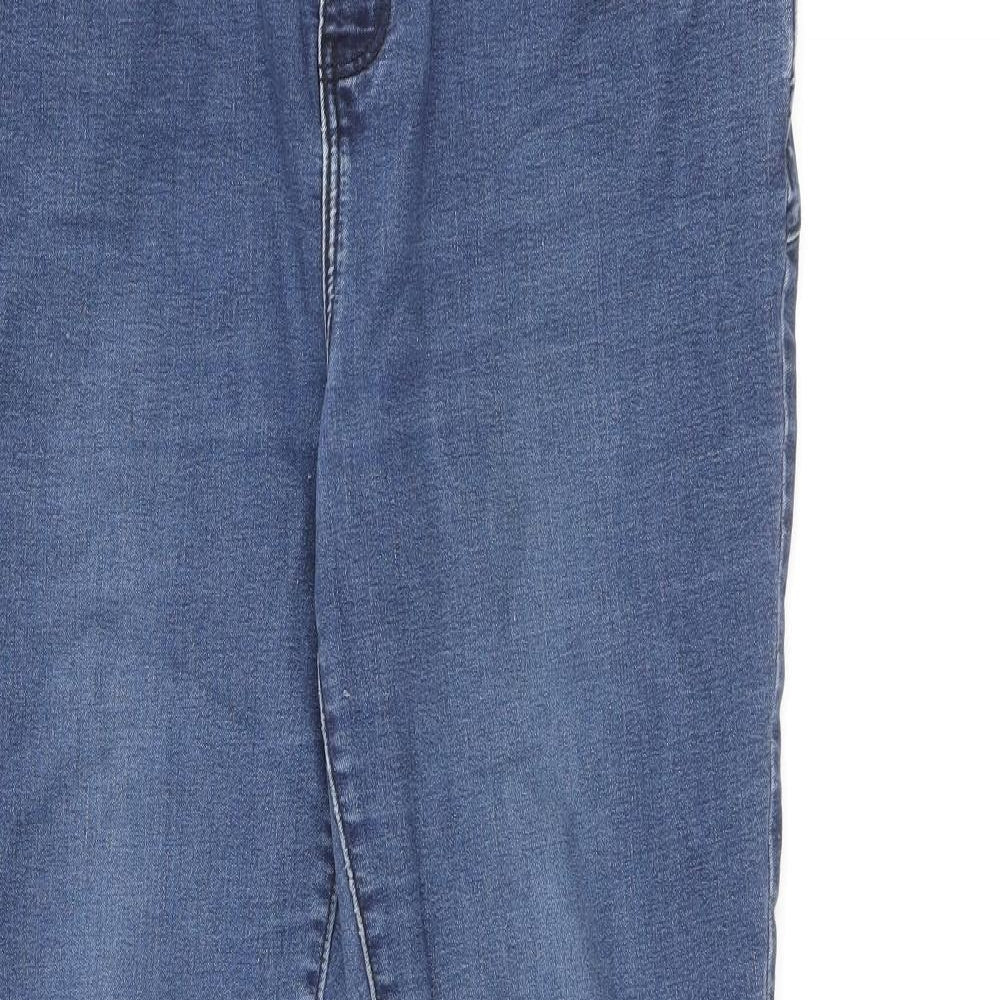TU Womens Blue Cotton Skinny Jeans Size 16 L30 in Regular Zip