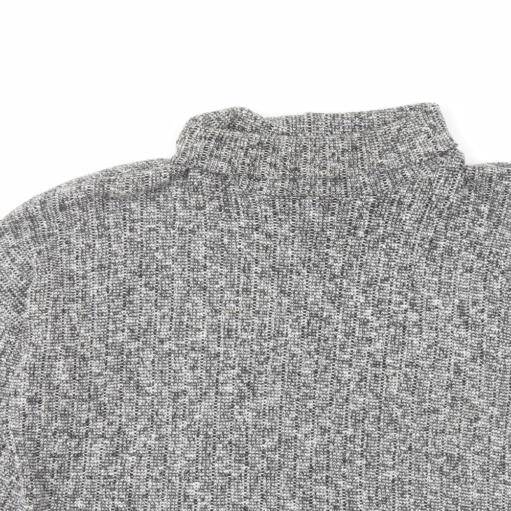 Topshop Womens Grey Roll Neck Polyester Pullover Jumper Size 12