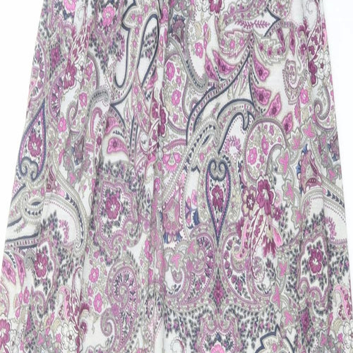 Miss Selfridge Womens Multicoloured Geometric Polyester Maxi Size 8 Off the Shoulder Pullover