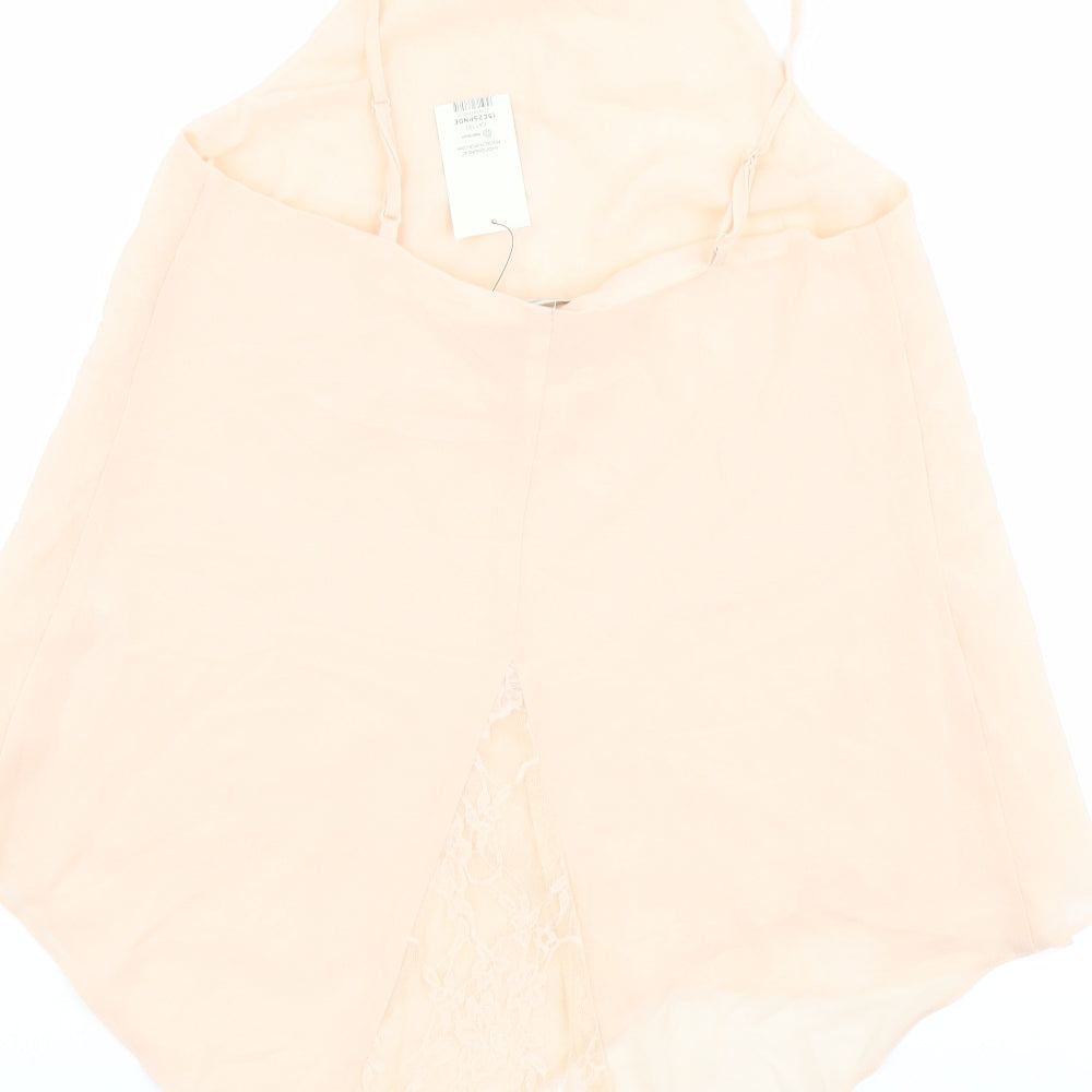 Miss Selfridge Womens Pink Polyester Camisole Tank Size 10 Round Neck