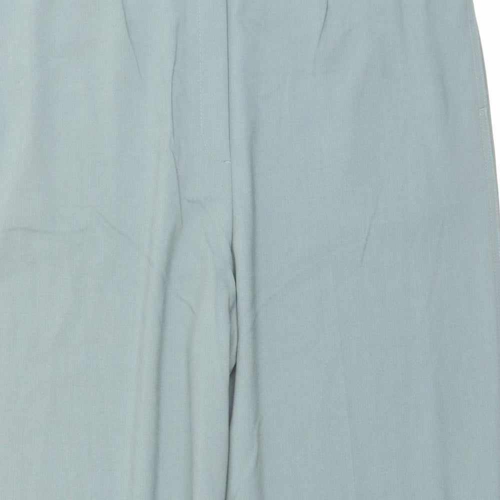 Marks and Spencer Womens Green Polyester Dress Pants Trousers Size 20 L29 in Regular Button
