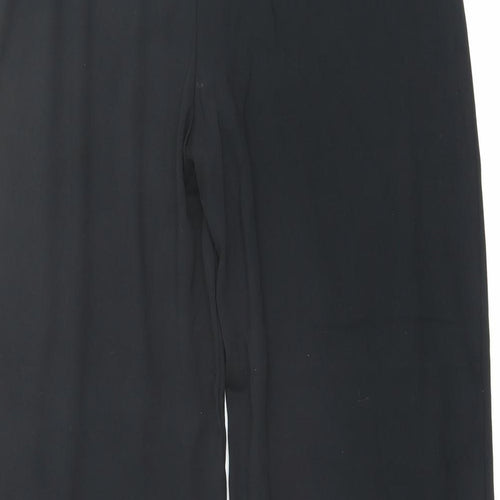 Marks and Spencer Womens Black Viscose Trousers Size 14 L27 in Regular