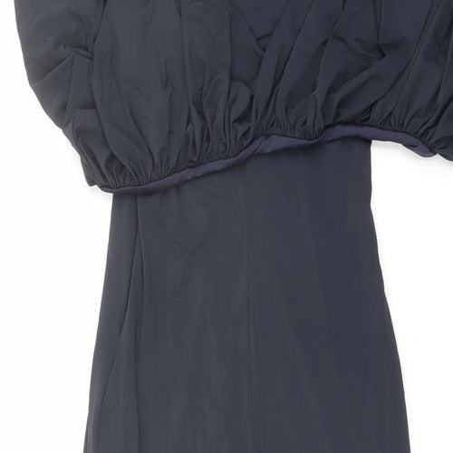 Zara Womens Grey Polyamide A-Line Size S Boat Neck Pullover