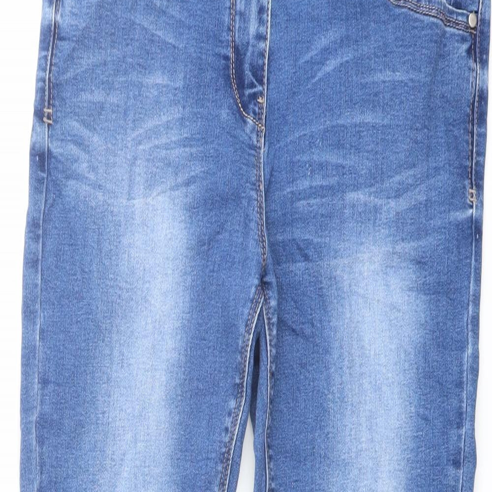 George Womens Blue Cotton Cropped Jeans Size 12 L23 in Regular Button