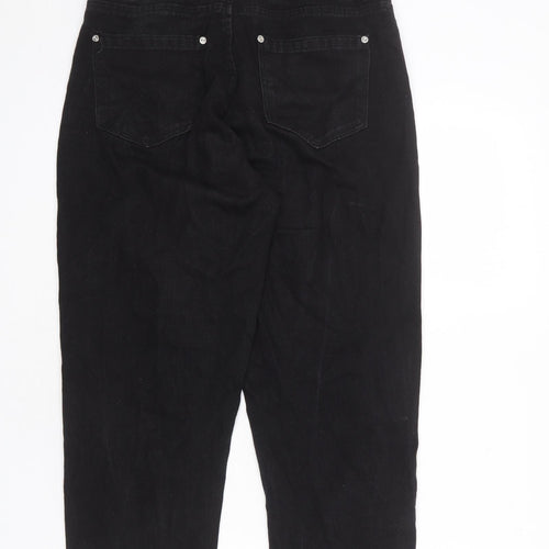 Wednesday's Girl Womens Black Cotton Mom Jeans Size 28 in L25 in Regular Zip
