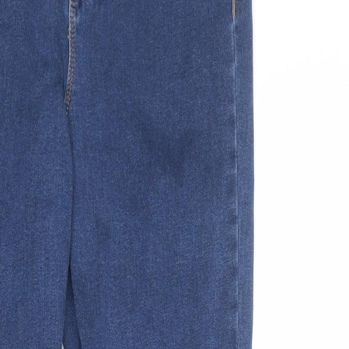 Denim & Co. Womens Blue Cotton Skinny Jeans Size 12 L28 in Regular Zip