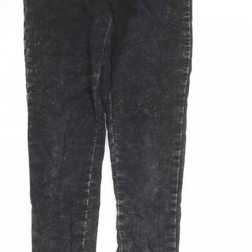 Kiabi Womens Black Cotton Jegging Jeans Size 6 L29 in Regular - Acid Wash