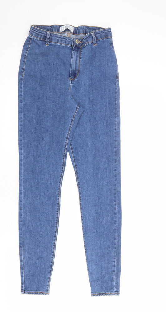Denim & Co. Womens Blue Cotton Skinny Jeans Size 12 L29 in Regular Zip
