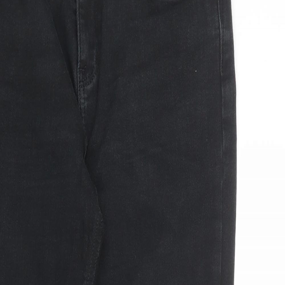 River Island Womens Black Cotton Skinny Jeans Size 14 L26 in Regular Zip