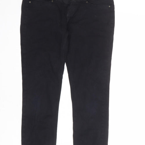 H&M Womens Black Cotton Skinny Jeans Size 12 L30 in Regular