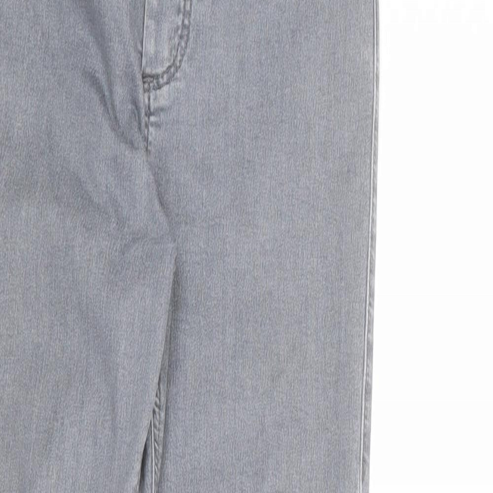Topshop Womens Grey Cotton Skinny Jeans Size 30 in L28 in Regular Zip