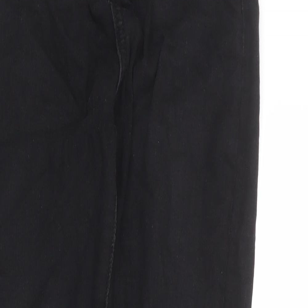 PRETTYLITTLETHING Womens Black Cotton Skinny Jeans Size 6 L27 in Regular Zip