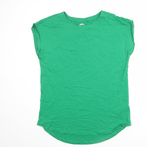 NEXT Womens Green 100% Cotton Basic T-Shirt Size 16 Crew Neck