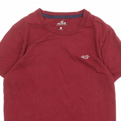 Hollister Mens Red Cotton T-Shirt Size XS Crew Neck - Size 2XS