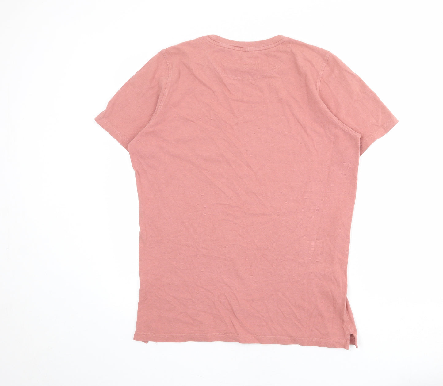 Joseph Turner Mens Pink Cotton T-Shirt Size S Round Neck