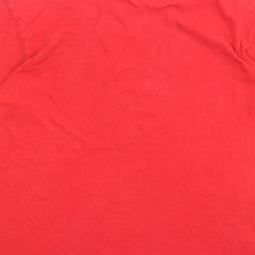 Nike Mens Red Polyester T-Shirt Size S Crew Neck - Just Do It