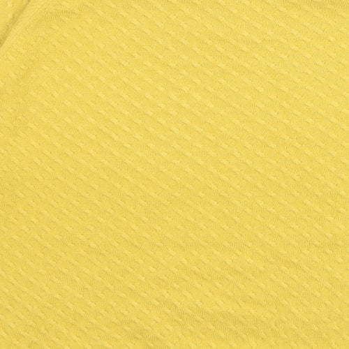 Per Una Womens Yellow Round Neck Acrylic Pullover Jumper Size 14