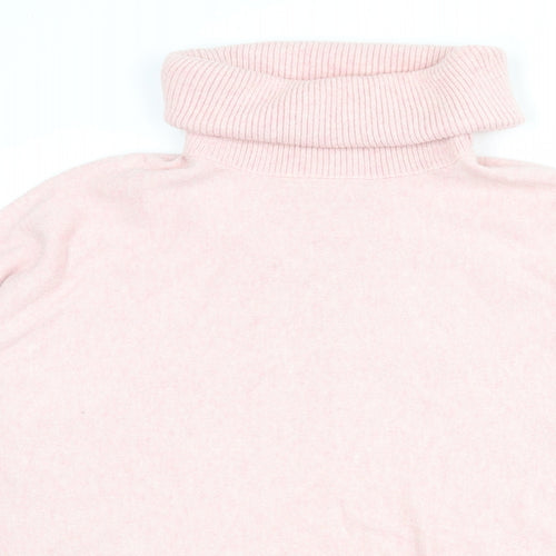 Phase Eight Womens Pink Roll Neck Cotton Pullover Jumper Size S