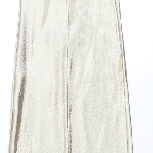 ASOS Womens Gold Polyester Slip Dress Size 8 V-Neck Pullover
