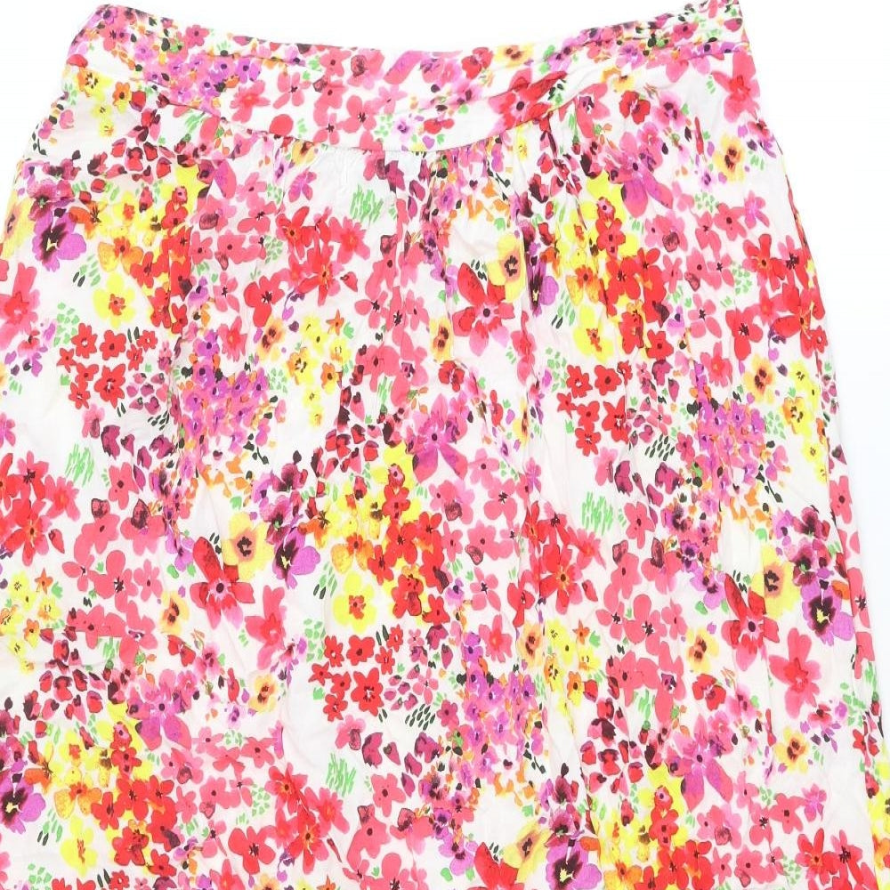 Dorothy Perkins Womens Multicoloured Floral Viscose Straight & Pencil Skirt Size 16