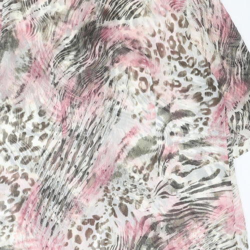 Basler Womens Multicoloured Animal Print Polyester Basic Button-Up Size 18 Collared