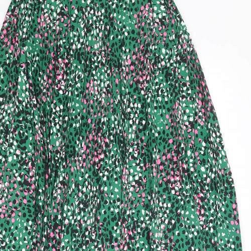 Topshop Womens Multicoloured Geometric Polyester Swing Skirt Size 6