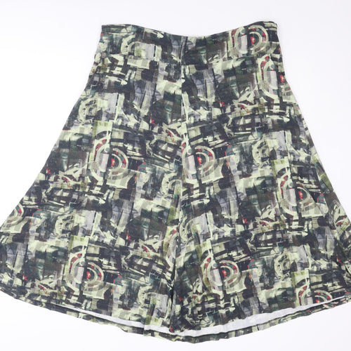 David Nieper Womens Multicoloured Geometric Viscose Swing Skirt Size 22