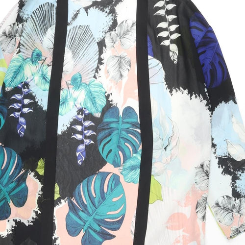Warehouse Womens Multicoloured Geometric Polyester Kimono Blouse Size S V-Neck