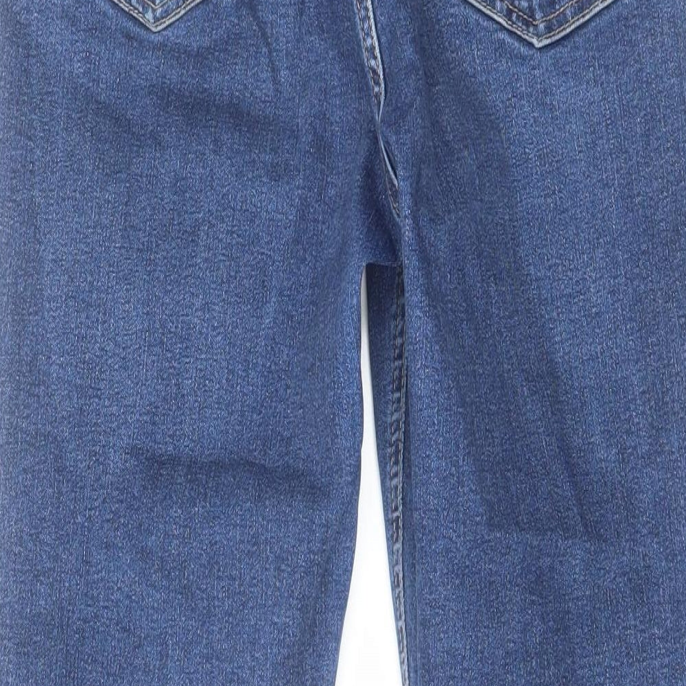 Topshop Womens Blue Cotton Skinny Jeans Size 30 in L30 in Regular Zip