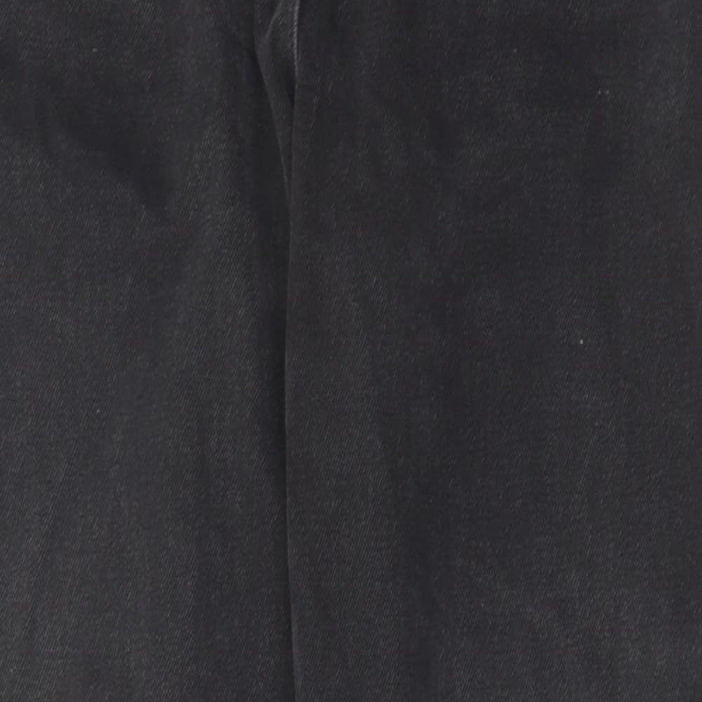 COLLUSION Womens Black Cotton Straight Jeans Size 32 in L34 in Regular Zip