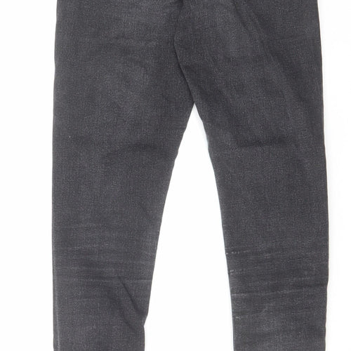 Topshop Womens Grey Cotton Skinny Jeans Size 26 in L32 in Regular Zip