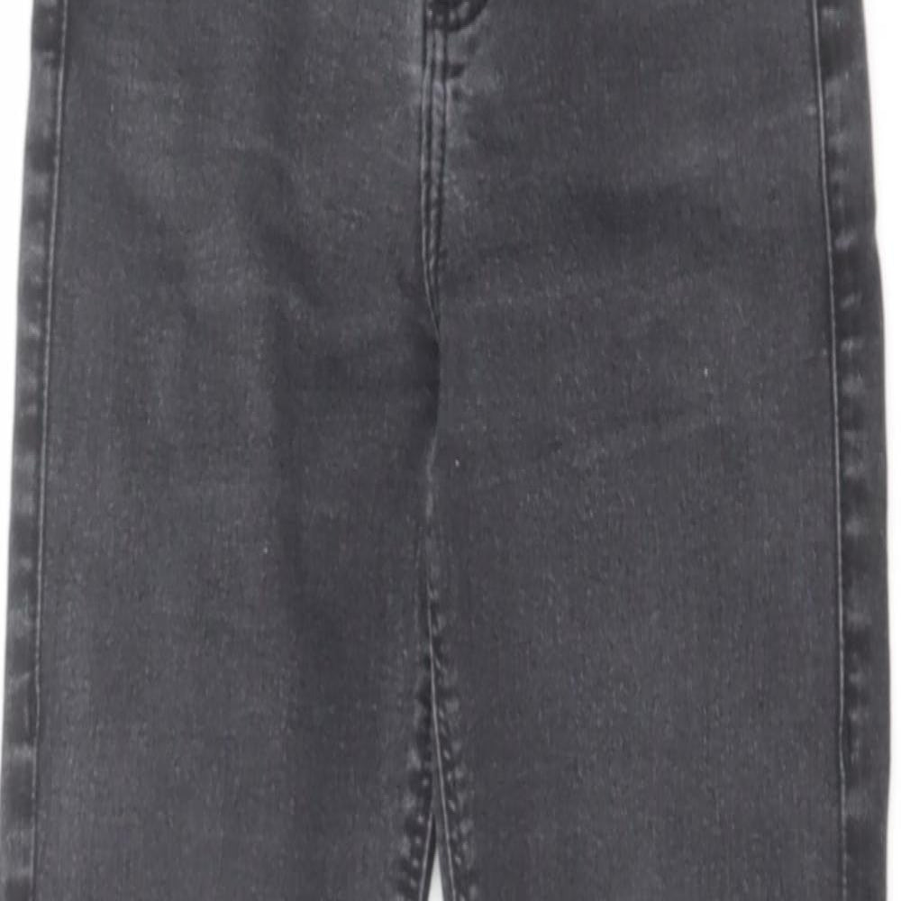 Topshop Womens Grey Cotton Skinny Jeans Size 26 in L32 in Regular Zip