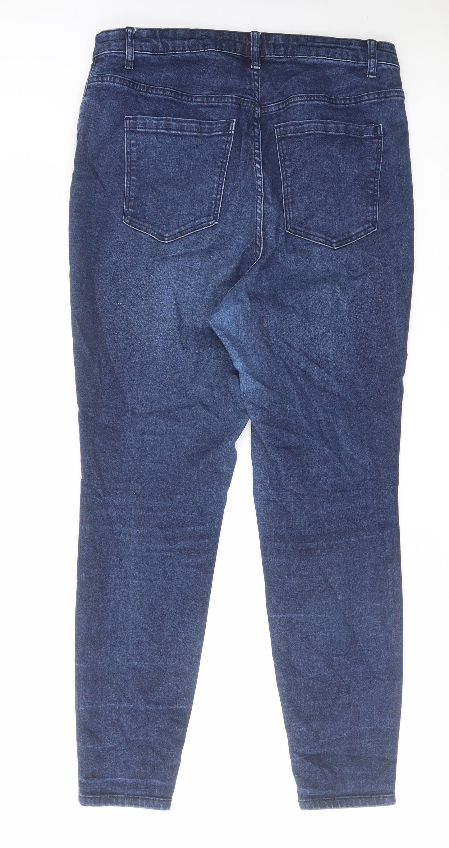 Eloquii Womens Blue Cotton Skinny Jeans Size 16 L29 in Regular Zip