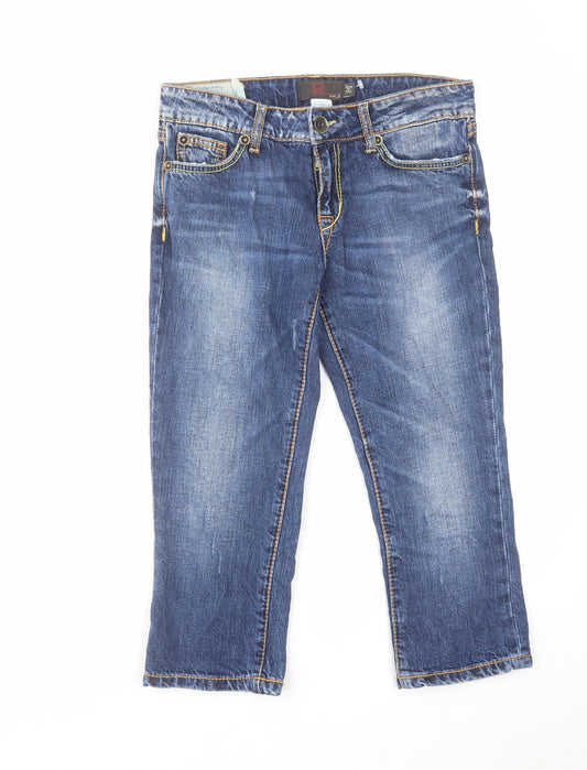 Liu Jo Womens Blue Cotton Bootcut Jeans Size 28 in L20 in Regular Zip