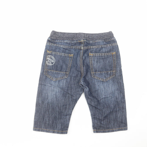 SoulCal&Co Boys Blue Cotton Bermuda Shorts Size 9-10 Years Drawstring