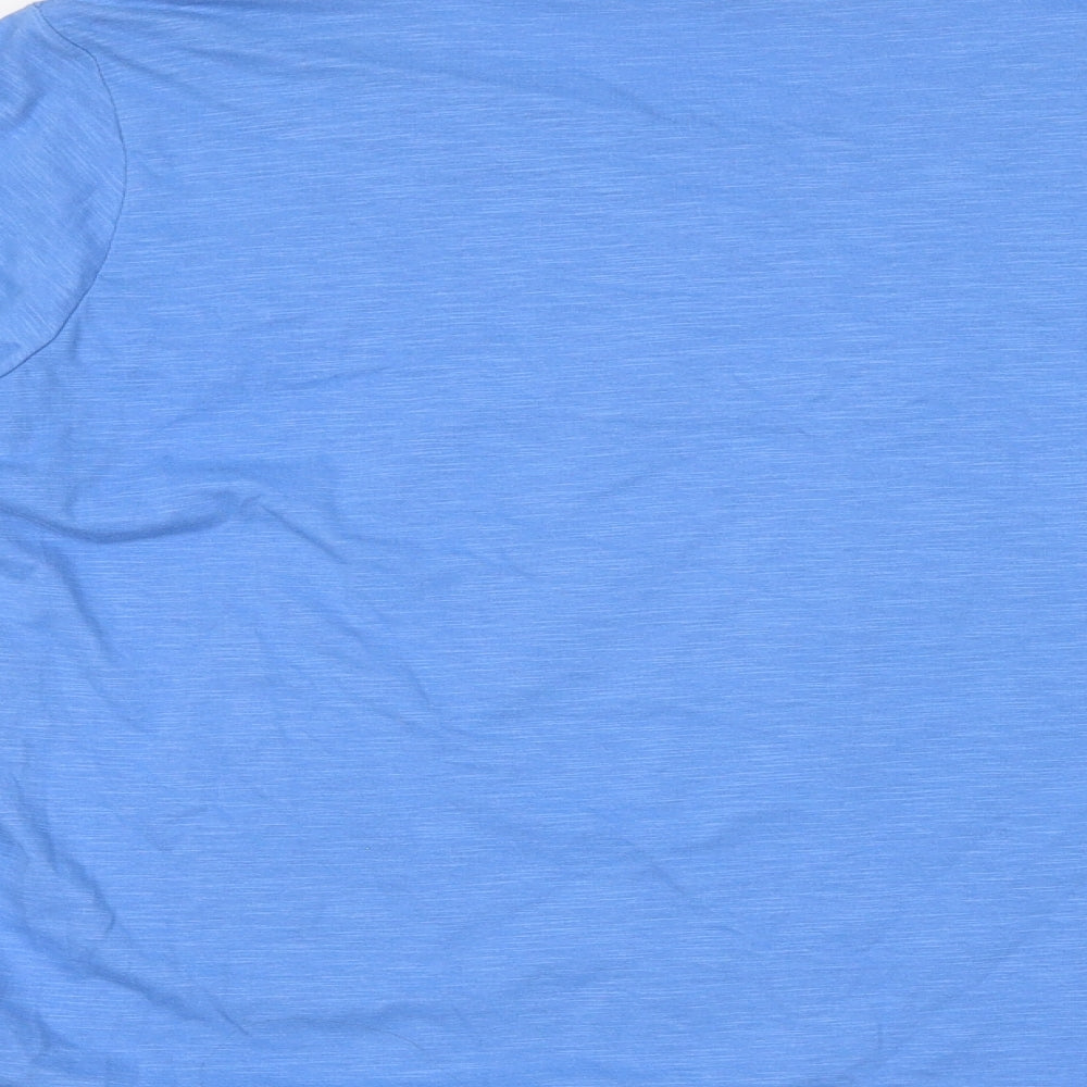 EWM Womens Blue 100% Cotton Basic T-Shirt Size 14 Round Neck - Size 14-16