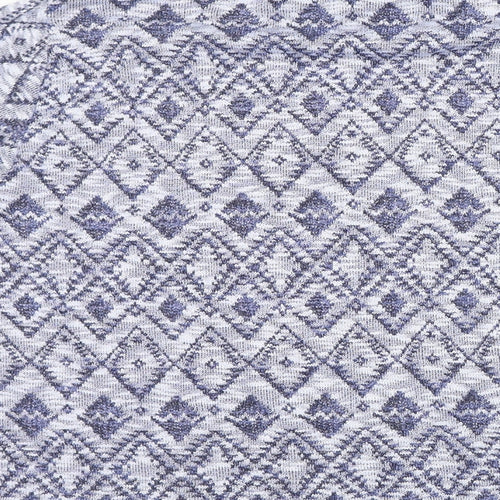 EWM Womens Blue High Neck Geometric Polyester Pullover Jumper Size 14 - Size 14-16