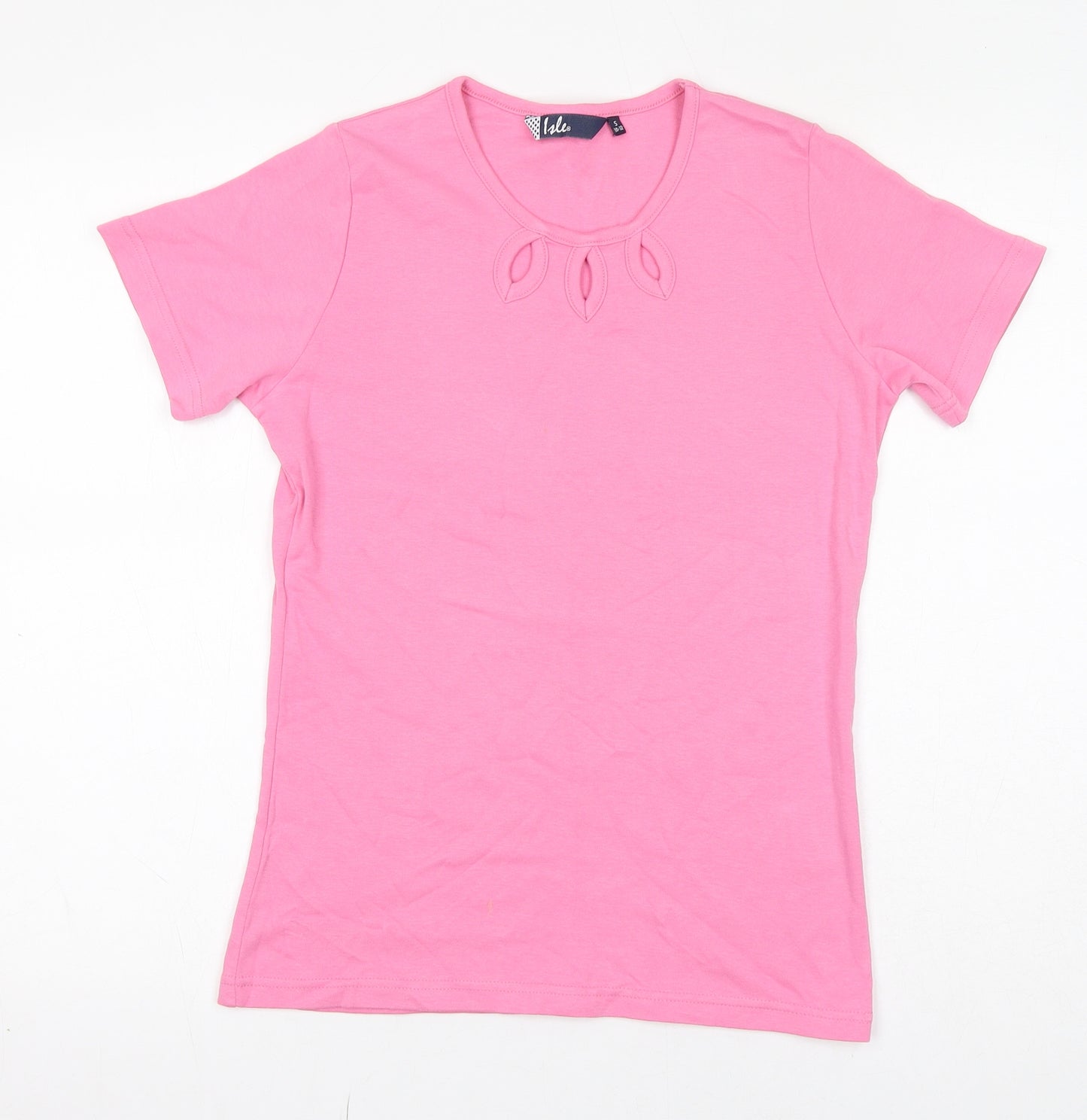 EWM Womens Pink 100% Cotton Basic T-Shirt Size 10 Crew Neck - Size 10-12