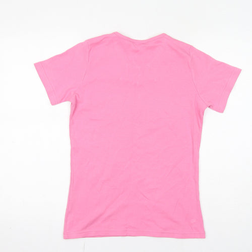 EWM Womens Pink 100% Cotton Basic T-Shirt Size 10 Crew Neck - Size 10-12