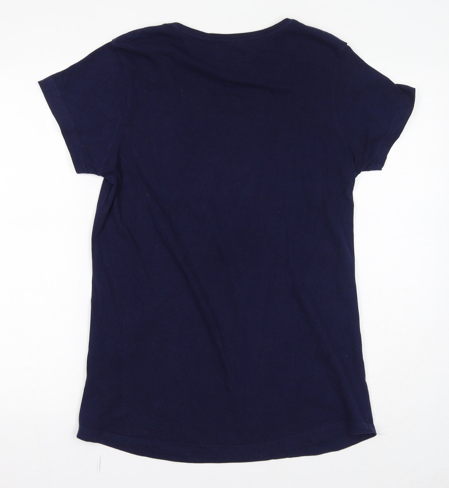 Mountain Warehouse Womens Blue Polyester Basic T-Shirt Size 14 Round Neck