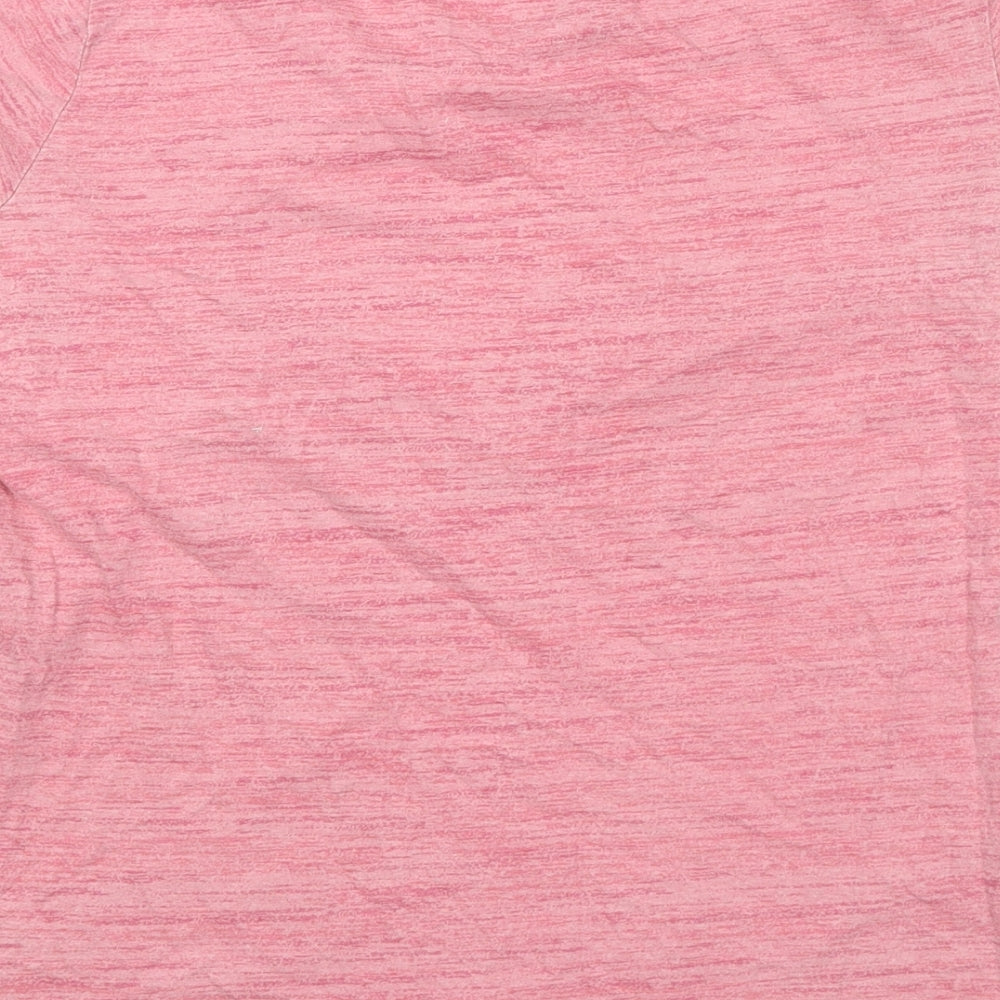 Lee Cooper Womens Pink 100% Cotton Basic T-Shirt Size 12 Crew Neck