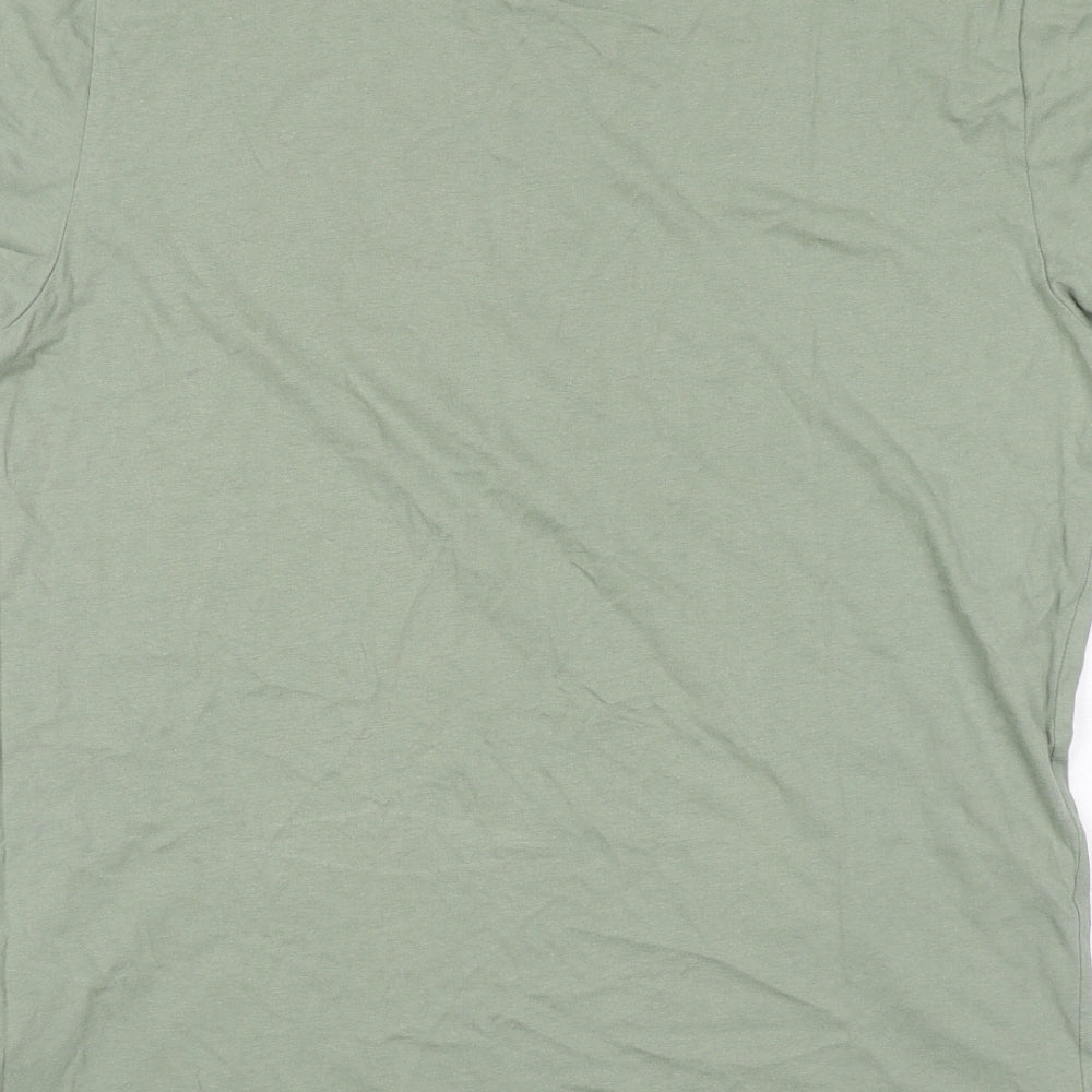 Hollister Womens Green 100% Cotton Basic T-Shirt Size M Round Neck