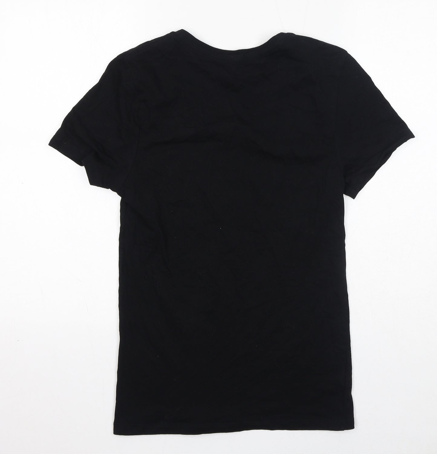 Divided by H&M Womens Black 100% Cotton Basic T-Shirt Size XS Round Neck