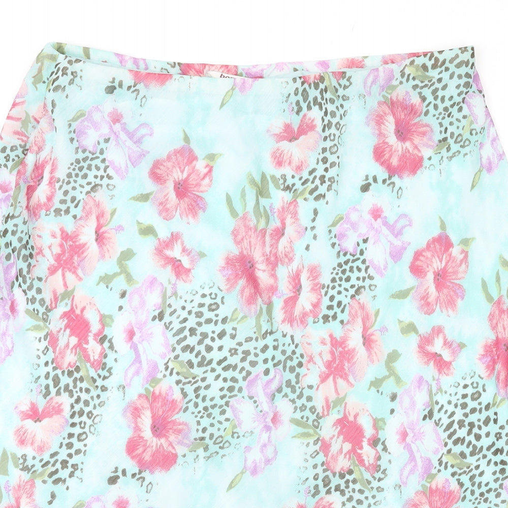Bonmarché Womens Multicoloured Floral Polyester Swing Skirt Size 18