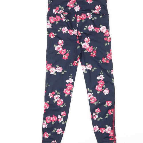 Gapfit Womens Multicoloured Floral Polyester Compression Leggings Size S L24 in Regular