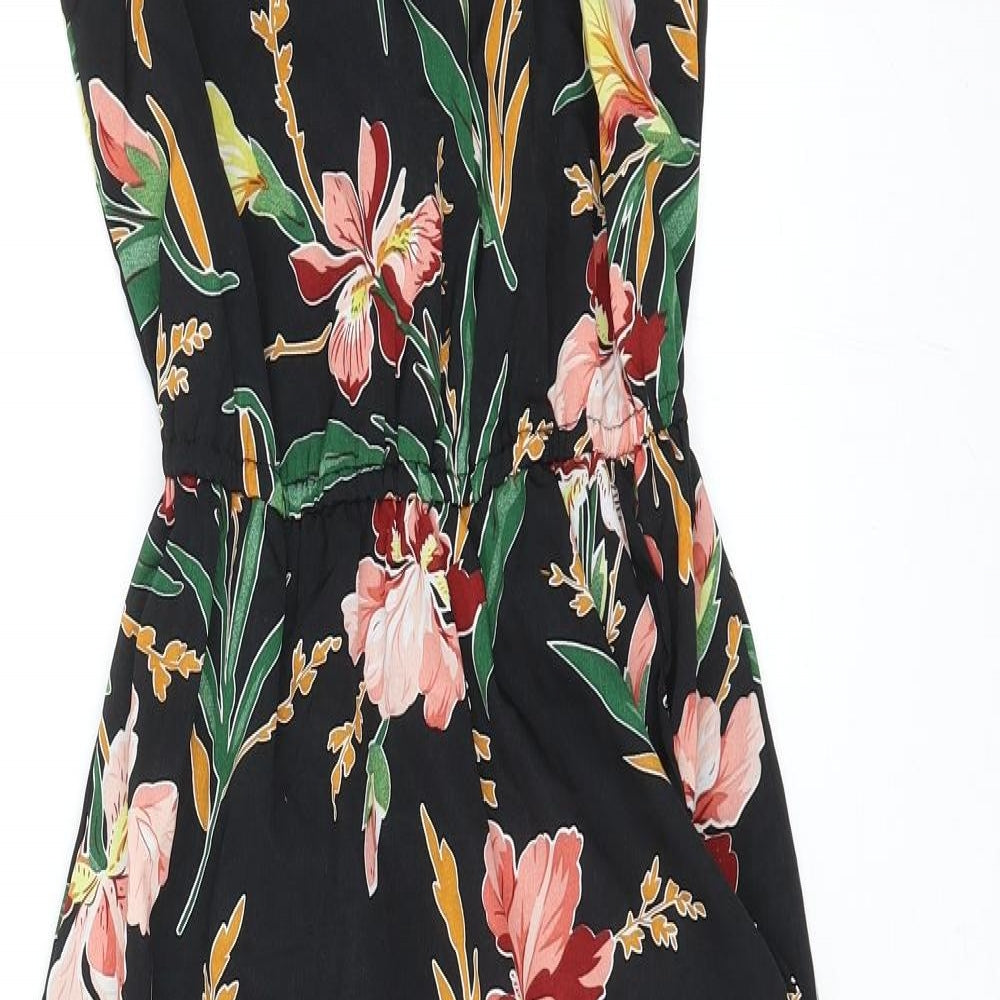 AX Paris Womens Multicoloured Floral Polyester Maxi Size 10 Halter Zip