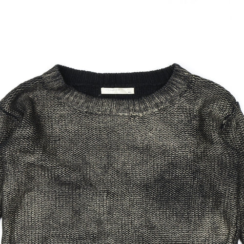 Vera and Lucy Womens Black Round Neck Acrylic Pullover Jumper Size M - Size M-L