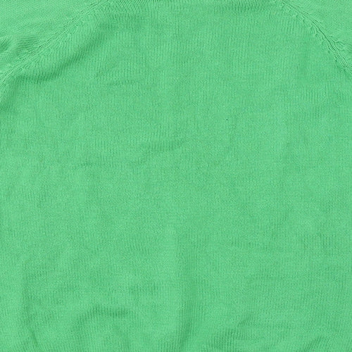 Berkertex Womens Green Round Neck 100% Cotton Pullover Jumper Size 14 - Size 14-16