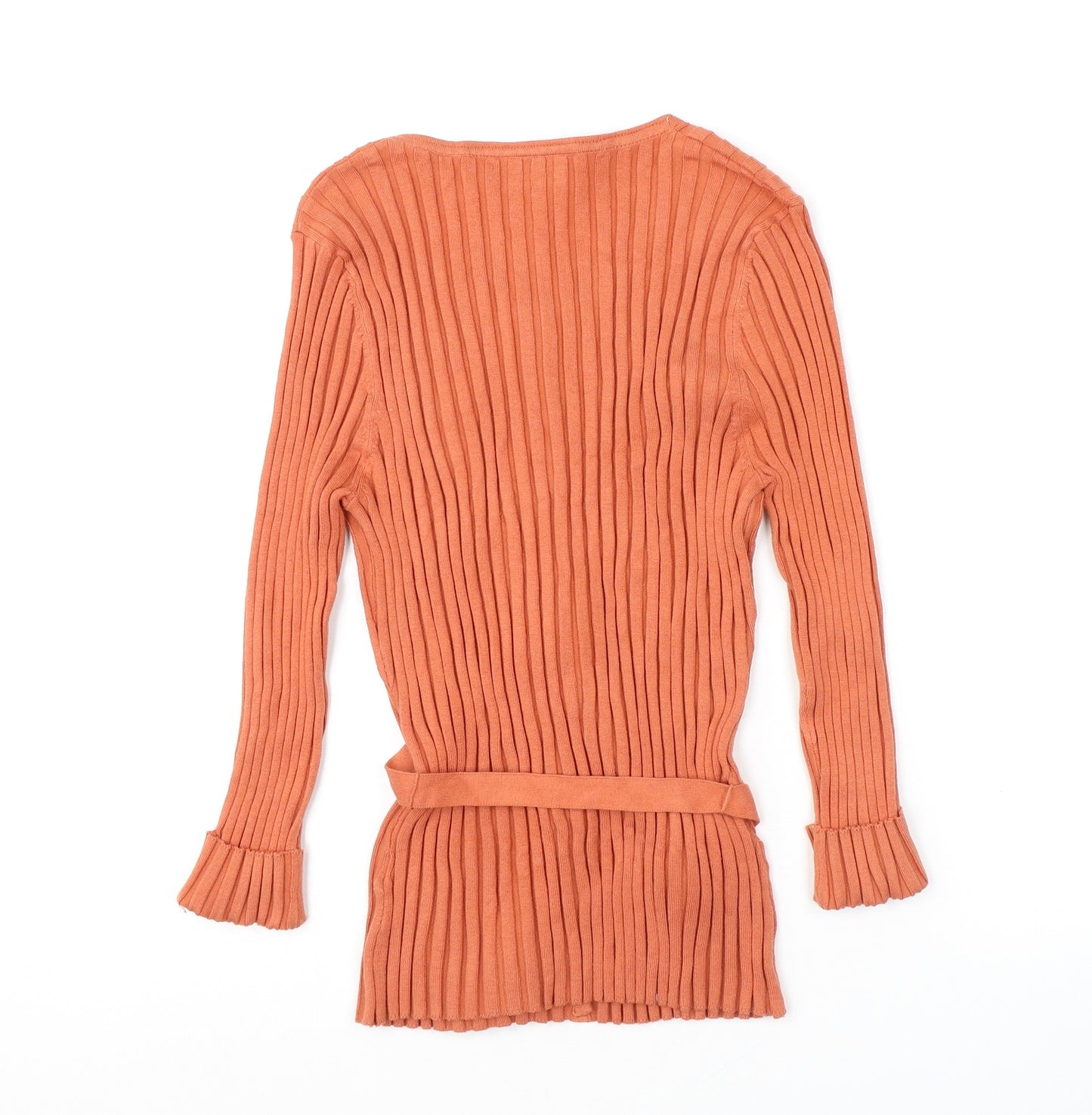 Principles Womens Orange Scoop Neck Modal Pullover Jumper Size 18
