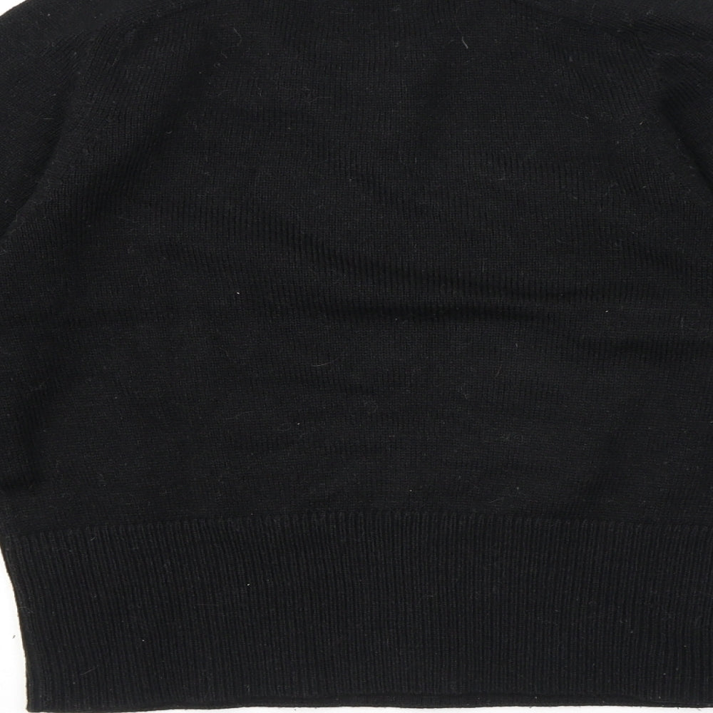 NEXT Womens Black Round Neck Polyester Pullover Jumper Size XS